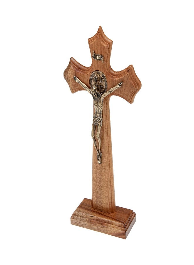 Intercession Wall and Table Wooden Crucifix (Antique Gold) - Image 2